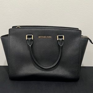 Michael Kors Black Tote with Adjustable Shoulder Straps